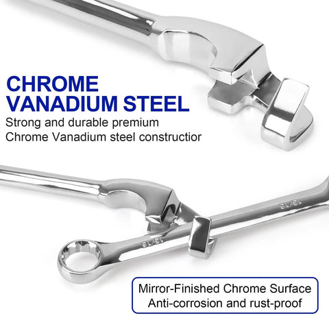 15 Inch Wrench Extender Bar For Maximum Leverage, Extra Long Universal Extension Tool For Auto Repair And Mechanics in chrome vanadium steel