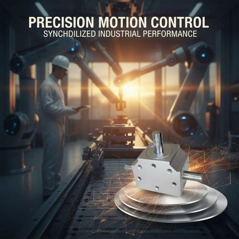 Compact Heavy Duty Right Angle Gearbox Featuring Three Output Shafts For Smooth Low Noise Power Transfer Under Two Thousand Rpm in industrial setup.