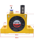 Industrial Turbine Vibrator For Pneumatic Systems One Eighth Inch Port High Speed Vibration With Hopper Golden Finish