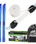 Rope Hoist 50 Ft 5 To 1 Block And Tackle Pulley System for Lifting Heavy Objects Beefy Heavy Duty 2000 Lbs Breaking Strength Includes 2 Soft Loops