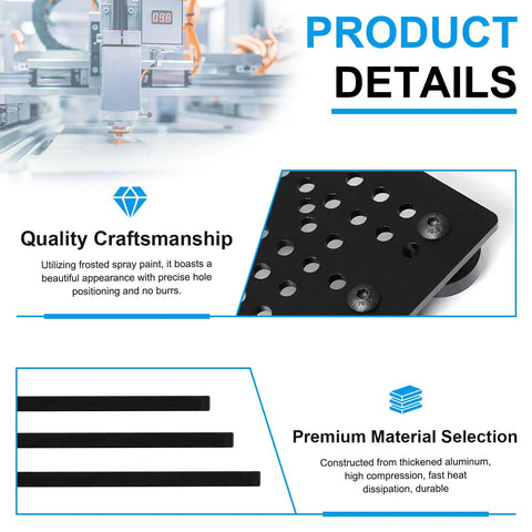 No Sweat 2080 V Slot Gantry Plate Kit 2 Pack with precision holes and POM roller detail for easy mounting.