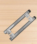 Heavy Duty Keyboard Drawer Slides With Bulletproof 35mm Wide Silver Rail Kit For Slick Office Setup No Brainer Swap Computer Table Replacement Hardware One Pair on wooden surface.