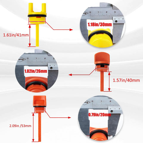 Oil Filler Cap Assembly For Predator Firman Champion Engines 389cc 420cc 439cc 459cc Dipstick Kit With Three Cap Sizes M20 M26 M30