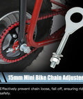 Mini Bike Chain 420 90 Links Replacement With 15mm Chain Adjuster shown on rear wheel