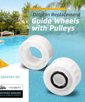 Genuine Replacement Guide Wheels Four Pack With Two Pulley Gears Fits Nautilus CC Plus Premier Supreme And Treadmills Runs Butter Smooth Holds Up Tight No Sweat Install Guaranteed, white rollers for pool cleaners.