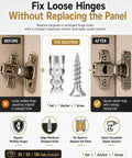 Heavy Duty 6×14mm Door Hinge Thread Repair Screws Kit for fixing loose cabinet hinges, metal anchor and screw set