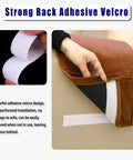 Velvet Comfy Recliner Head Pillow With Non Slip Base Adjustable Neck Support for Pain Relief shown with strong adhesive velcro