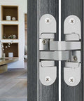 Heavy Duty 3D Zinc Alloy Door Hinge With Nylon Pad installed on a wooden folding door