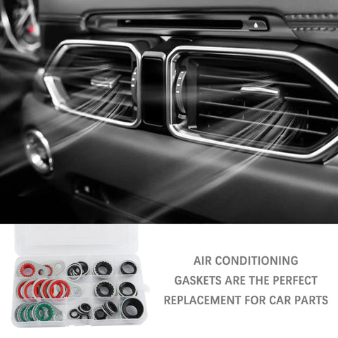 60 Piece AC O Ring And Seal Kit For Air Conditioning Compressor Replacement with assorted sizes shown in open box
