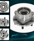 Front Wheel Bearing And Hub Assembly For Jeep Cherokee 1984 To 1989 Comanche 1986 To 1989 Wagoneer 1984 To 1989 And Wrangler 1987 To 1989 4WD With 5 Lugs 513107 Replacement Fits Front Driver Or Passenger Side