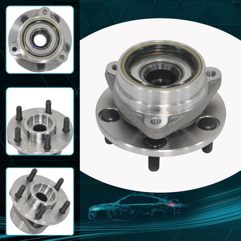 Front Wheel Bearing And Hub Assembly For Jeep Cherokee 1984 To 1989 Comanche 1986 To 1989 Wagoneer 1984 To 1989 And Wrangler 1987 To 1989 4WD With 5 Lugs 513107 Replacement Fits Front Driver Or Passenger Side