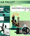 Rear view of Knockout Precision Woodworking Tenoning Jig For Table Saw showing adjustable angle range from 0° to 45°.
