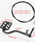 Go Kart Brake And Throttle Pedal Kit With 71 Inch Throttle Cable Replacement For Predator 212cc 196cc pedal and cable measurements