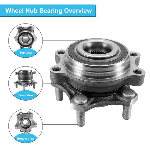 Nissan Altima Front Wheel Hub And Bearing Assembly OE 513447 40202-6CA0A Drop In Ready Compatible With 2019 2020 2021 2022 2023