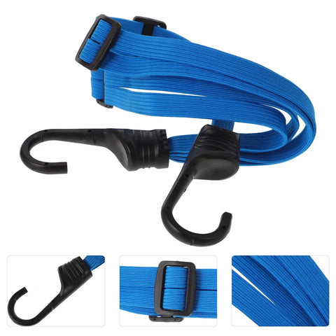 Motorcycle Helmet And Cargo Securement Straps With Hooks Mesh Elastic Rope Strap Grab And Go Portable Nylon And Rubber Tie Down