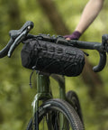2.8L Waterproof Front Tube Bag For Road Gravel And Mountain Bikes, Cylindrical EVA Frame Pack mounted on bike handlebars