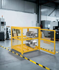 Heavy Duty Hazardous Material Storage Cabinet For Propane Tanks With Lock And Guardrails, Pro Grade Powder Coated Steel Construction, Space Saving Two Tier Design, Compact Gas Cylinder Storage For Workshop Or Garage
