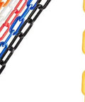 Yellow 2 Inch Plastic Safety Chain, 100 Ft Length, 5 Pack for a Total 500 Ft, SunShield UV Resistant Technology, Made in USA