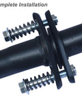 Premium Heavy Duty Car Exhaust Manifold Bolt Set, Tough As Nails M10x1.5 High Temperature Header Studs installed on pipe.