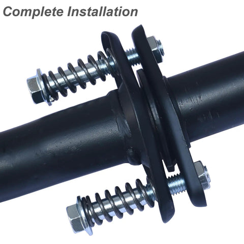 Premium Heavy Duty Car Exhaust Manifold Bolt Set, Tough As Nails M10x1.5 High Temperature Header Studs installed on pipe.