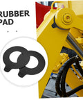 Rubber Flat Washers For Excavator Boom Bushing Kit Heavy Duty Pin Shim Spacers Durable Machinery Replacement Parts For Maintenance And Repairs Vibration Dampening And Noise Reduction black rubber pad washers on excavator boom