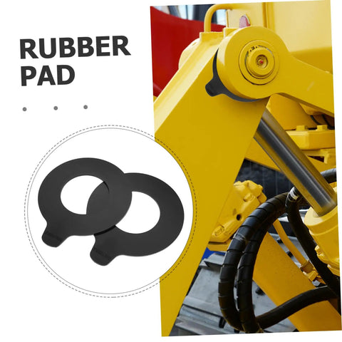 Rubber Flat Washers For Excavator Boom Bushing Kit Heavy Duty Pin Shim Spacers Durable Machinery Replacement Parts For Maintenance And Repairs Vibration Dampening And Noise Reduction black rubber pad washers on excavator boom