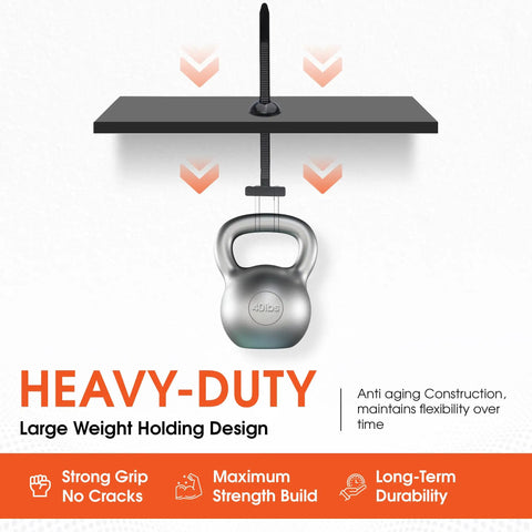 Heavy Duty Nylon Cable Tie Buckles Set For Cars demonstrating strength with a 40lb weight on a black surface