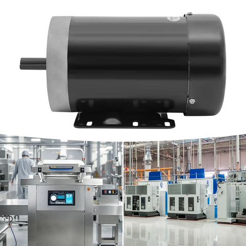 Close-up of Shop Ready 2Hp Three Phase Electric Motor, 3450Rpm Tefc Industrial Equipment Driver in a workshop setting.