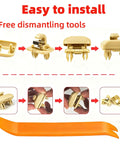 Sun Visor Clips Replacement Set For Audi Cars A1 A3 A4 A5 A6 Q3 Q5 TT S3 S4 S5 Allroad Beige ABS with installation steps and tool.