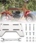 Mini Bike Bolt On Mount Plate Adapter Bracket For Predator Engines 79cc 97cc 100cc 212cc with hardware and wrench, silver