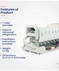 Replacement Ice Maker Assembly DA97-05422A for Samsung fridges with dimensions and weight, features easy install, durable design.