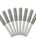 8 Piece Diamond Chainsaw Sharpener Bits Three Sixteenth Inch Grinding Bits For Chainsaw Chains Stone Burr File Sharpening Kit