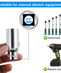 2-Piece 19mm Deep Sockets Set for Three Eighths Inch Drive 6-Point shown with manual electric equipment