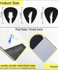 Set Of 3 Black Guitar Silhouette Wall Art On Engineered Wood 11x40 Inch Modern Wall Decor size and installation details