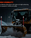 Snow Plow Blade Markers And Guides Kit 27 Inch With 304L Stainless Steel Base on plow in snowy night