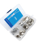 Zip Repair Kit With Metal Aluminum Sliders And Top And Bottom Stops, Assorted Sizes 3, 4.5, 5, And 10, Easy Storage Container