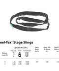 Tough 6-Foot SpanSet Truss Rigging Sling with SteelTex Round Design on white background, durable and heavy-duty for stage use