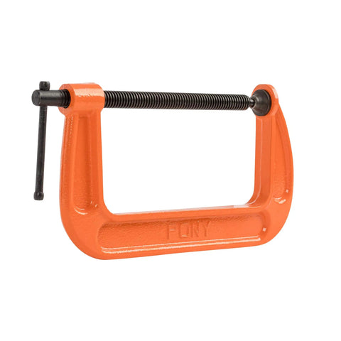 Heavy Hitter 6 Inch C Clamp Boasts Rock Solid 1000 Pound Grip With Ductile Iron Cast Frame Zinc Plated Acme Screw And Bright Orange Finish Crafted For Serious Woodworking And Everyday Diy Projects