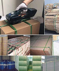 Ready To Roll Cordless Automatic Strapping Machine Handheld Battery Powered Welding Banding Tool For Cardboard Boxes And Wooden Pallets One Hand Operation securing cardboard and wooden pallets.