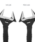 6 Inch Drop Forged Adjustable Wrench With Soft Grip And Wide Jaw, Metric And SAE Scales, Rust Resistant For Auto Repair, Plumbing And General Maintenance