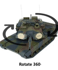 Modified Edition 1/16 Scale M1A2 Abrams RC Tank With 360 Degree Turret, Steel Gearbox, Metal Tracks Sprockets And Idle Wheel