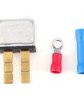 Close-up of components in 12V Universal Fuse Harness Kit With 21 Circuit Color Coded Wires For Cars Trucks RVs And Motorhomes