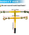 Two Pack Ratchet Chain Binders For Five Sixteenths To Three Eighths Inch Chains Heavy Duty Tie Downs With Anti Skid Handle