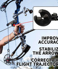 Whisker Biscuit Quick Shot Archery Arrow Rest with full containment brush attached to a compound bow, showcasing its design.