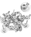 20 Pcs Stainless Steel Quick Release Shutter Fasteners With Backplate Bolts for Hurricane Shutters in a pile.