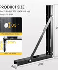 Heavy Duty Underbody Truck Tool Box Mounting Brackets Kit Set of 2 Bolted Formed Steel Brackets dimensions diagram