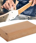 Pro Grade Fretboard Sanding Block For 14 And 15 Inch Radius, Leveling Tool For Luthiers shown with smooth maple finish