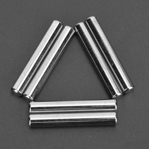 Durable D Shaft Drive Axles Set 6Pcs 40mm x 6mm Stainless Steel Ground Rods lay flat on black background