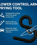 Beefy Half Ton Lower Control Arm Prying Tool With 13mm Wire Black Powder Coat Pro Grade Suspension Bushing Remover Works With Seven Eighths Inch Pry Bar Front End Automotive Repair Tool That Gets The Job Done, shown with diagram highlights