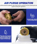 Hands connecting adapter of Plug And Play Automatic Brake Bleeder Kit For One Person Use 110V Electric Fluid Exchanger